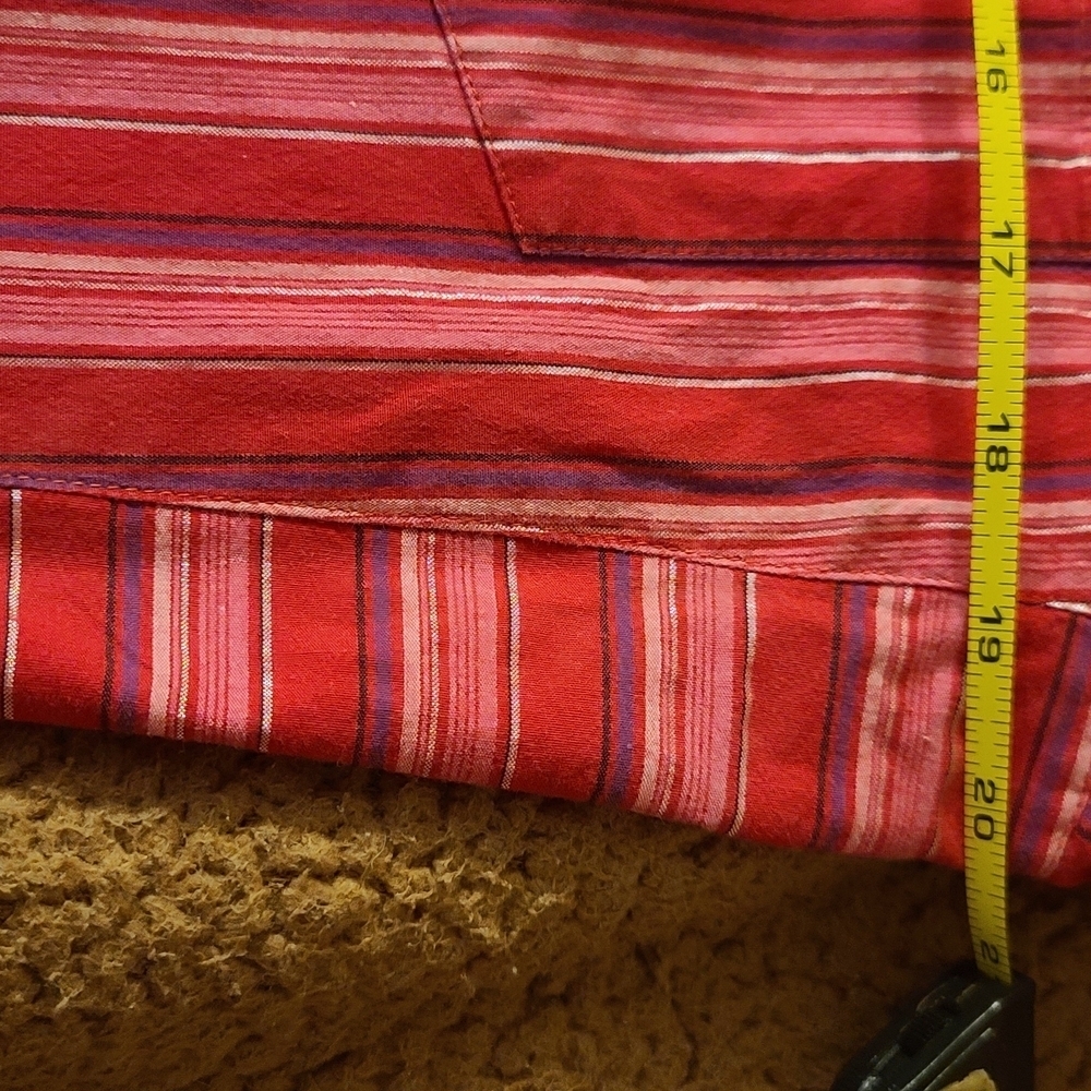 Twenty X Women's Pink Striped Long Sleeve Stretch Button-Down Shirt Size M - Picture 9 of 9